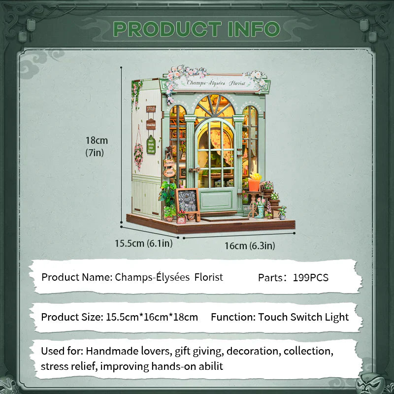 Champs-Élysées Florist DIY Miniature House Kit