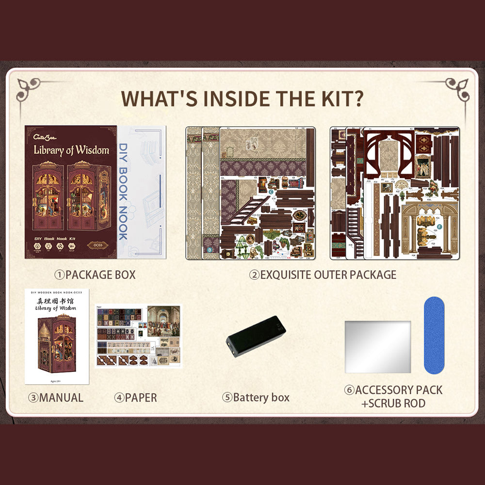 Library of Wisdom DIY Book Nook Kit