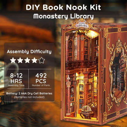 Monastery Library Book Nook Kit