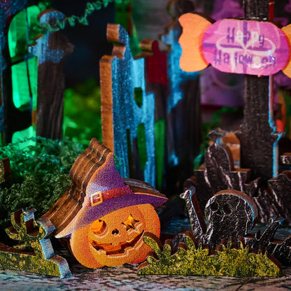 Halloween Night Carnival DIY Miniature House Kit