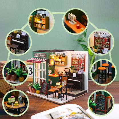 Lucky Cafe House  DIY Miniature House Kit