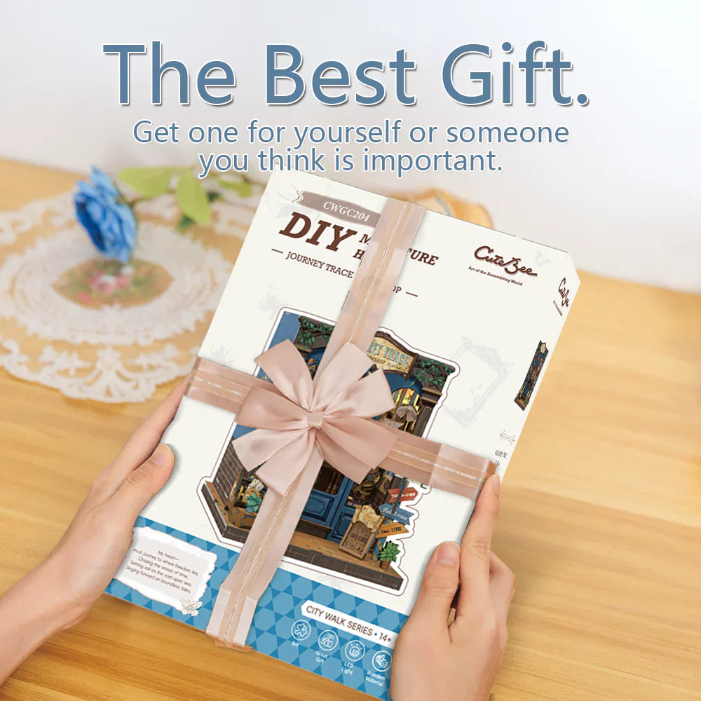 Journey Trace Bookshop DIY Miniature House Kit