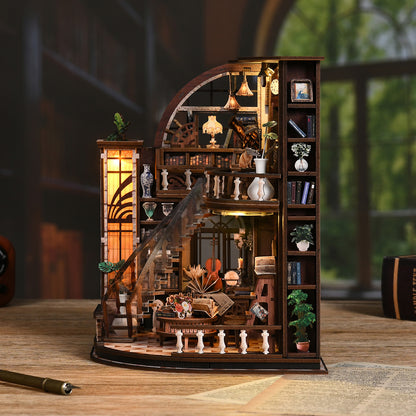 Bacchus Bookstore DIY Miniature House Kit