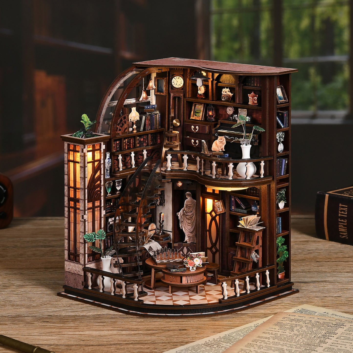 Bacchus Bookstore DIY Miniature House Kit