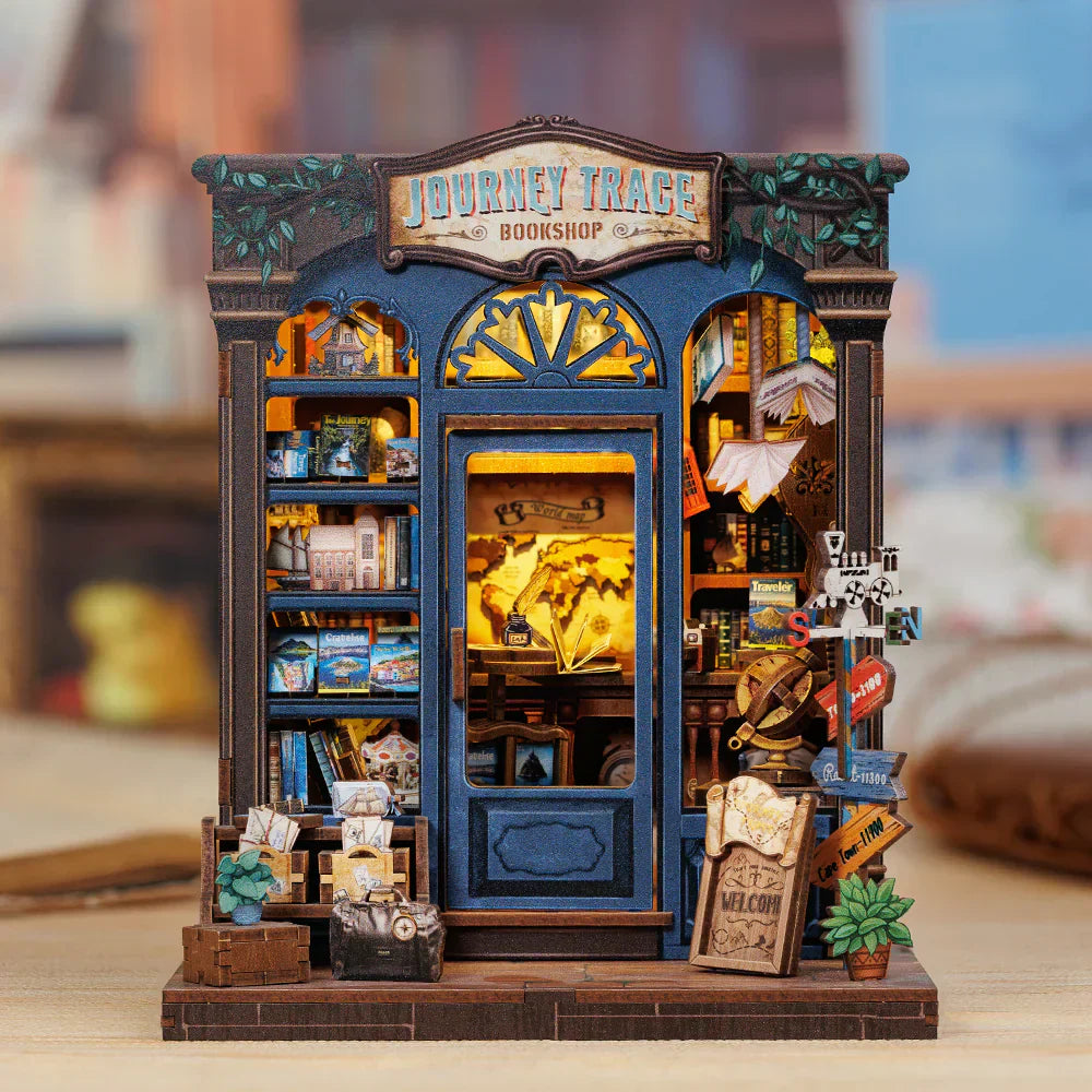 Journey Trace Bookshop DIY Miniature House Kit