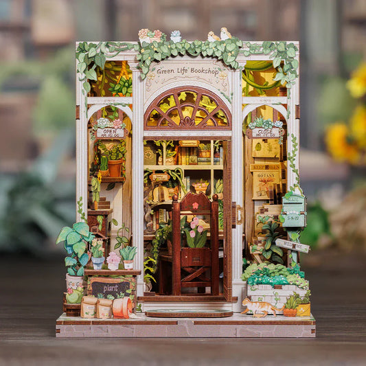 Green Life Bookshop DIY Miniature House Kit