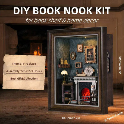Vintage Fireplace Frame DIY Book Nook Kit