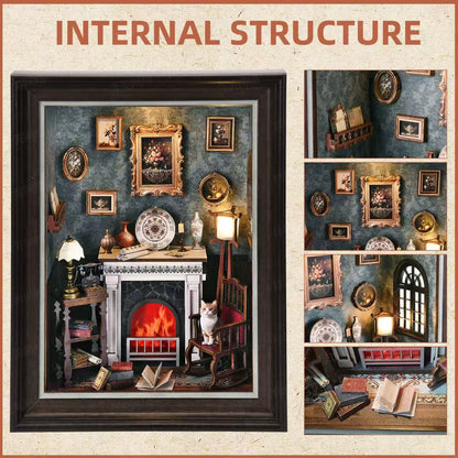 Vintage Fireplace Frame DIY Book Nook Kit
