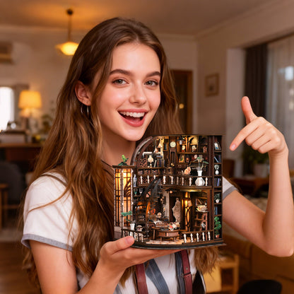 Bacchus Bookstore DIY Miniature House Kit