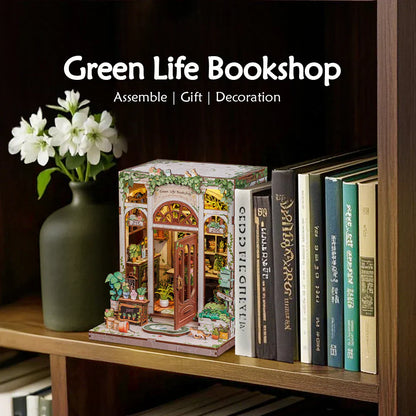 Green Life Bookshop DIY Miniature House Kit