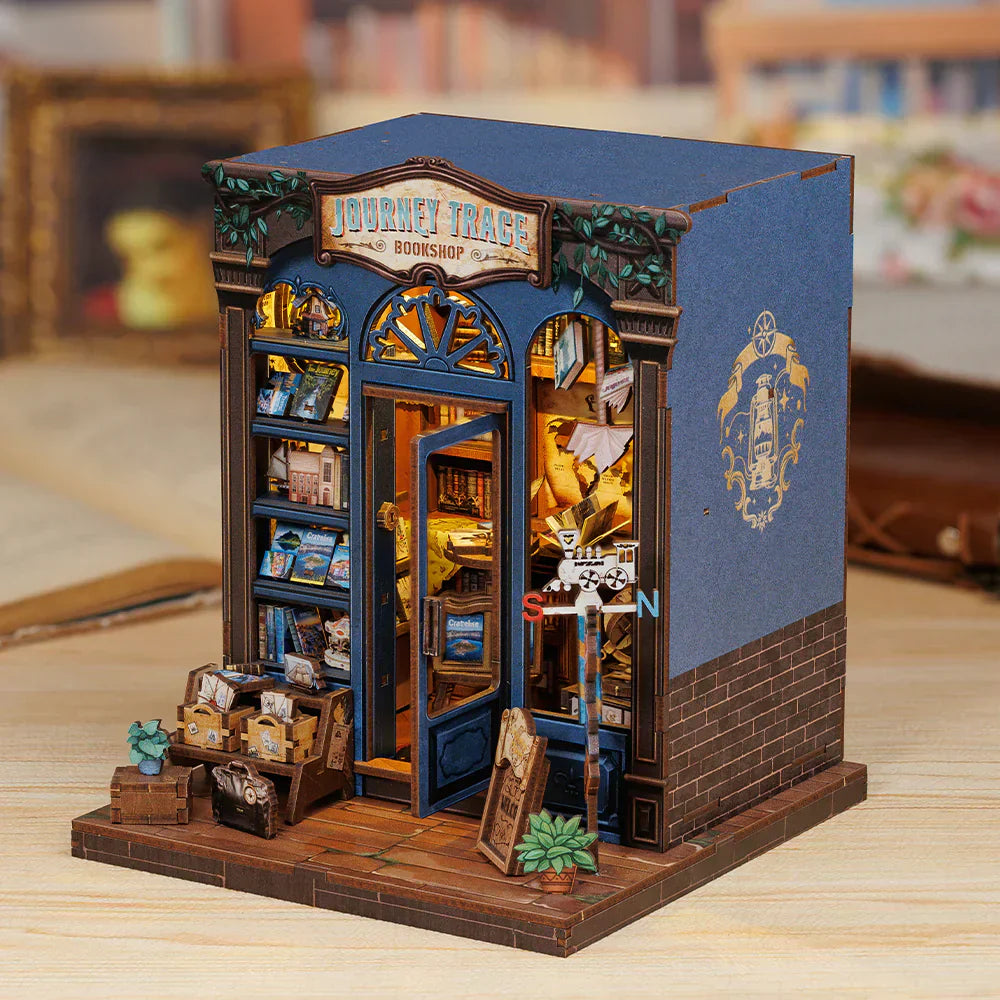 Journey Trace Bookshop DIY Miniature House Kit