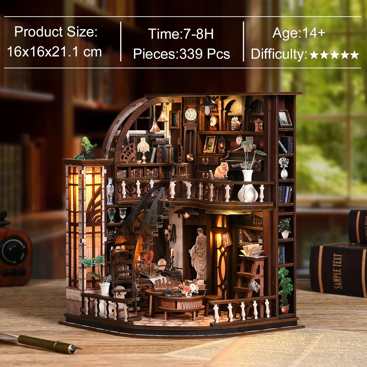 Bacchus Bookstore DIY Miniature House Kit