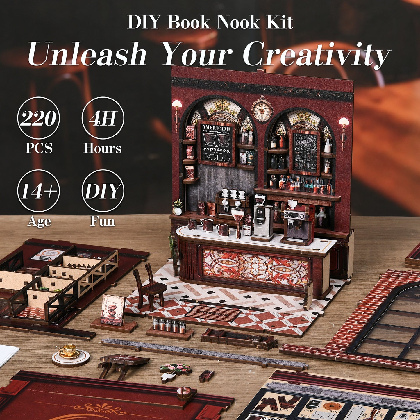 Warmglow Coffee DIY Book Nook Kit