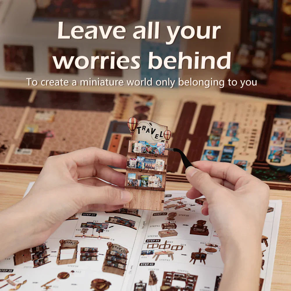 Journey Trace Bookshop DIY Miniature House Kit