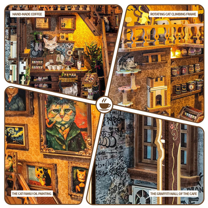 Caramel Dreams Cat Café Book Nook Kit