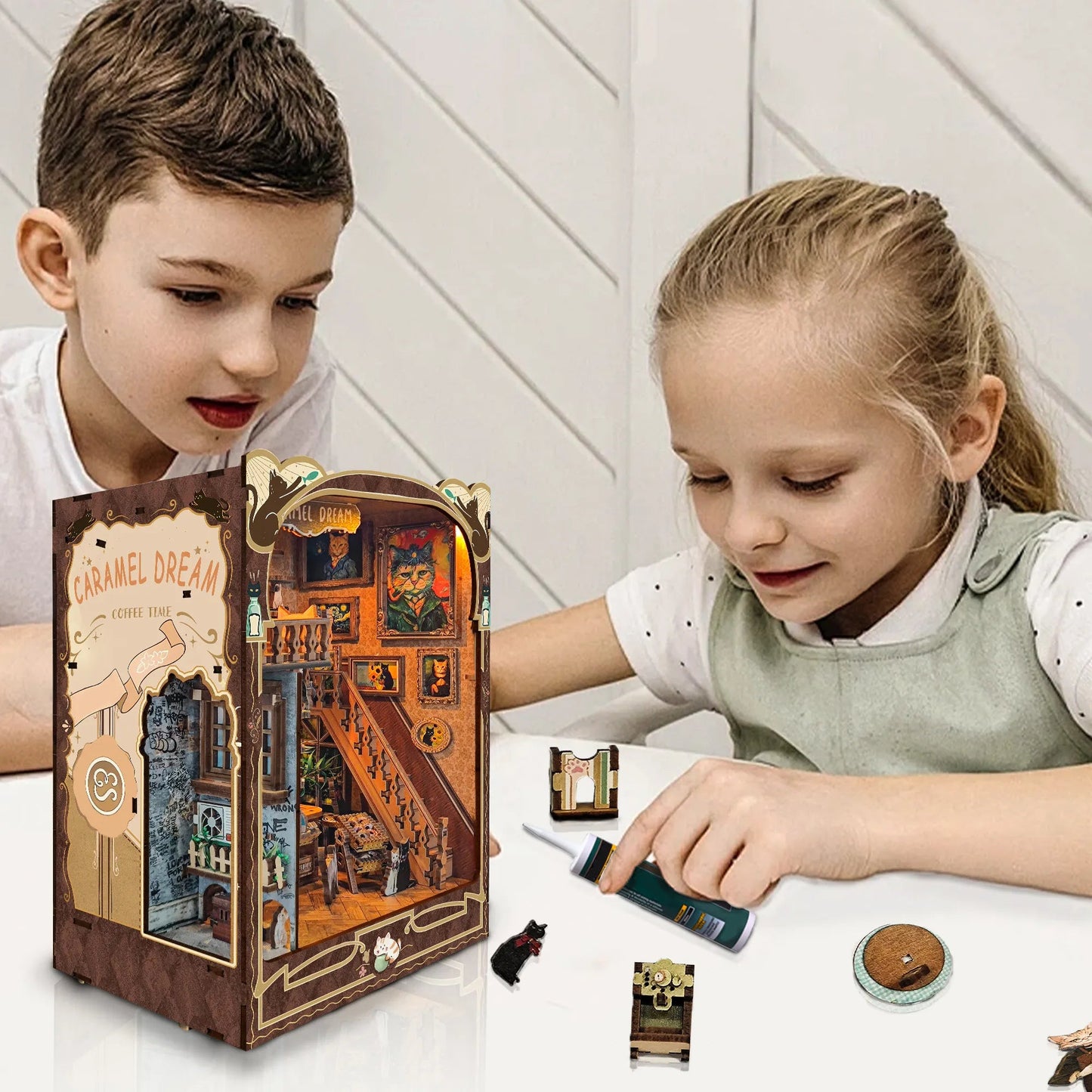 Caramel Dreams Cat Café Book Nook Kit