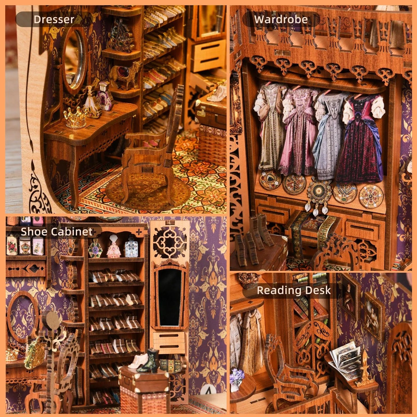 Wardrobe of Duchess DIY Book Nook Kit