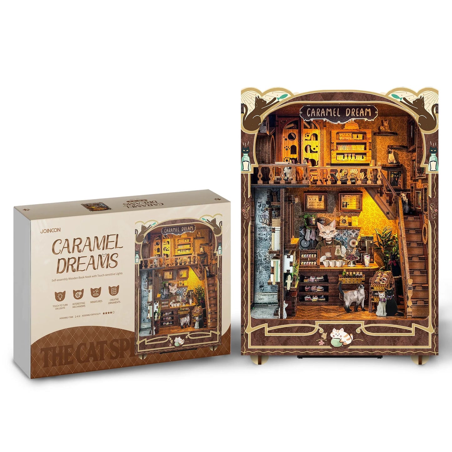 Caramel Dreams Cat Café Book Nook Kit