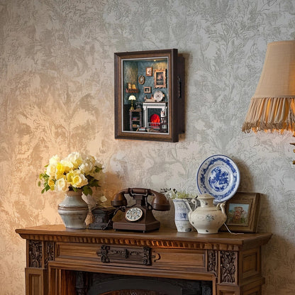 Vintage Fireplace Frame DIY Book Nook Kit