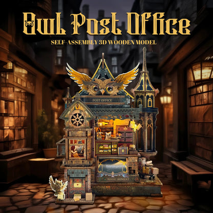 Owl Post Office DIY Miniature House Kit