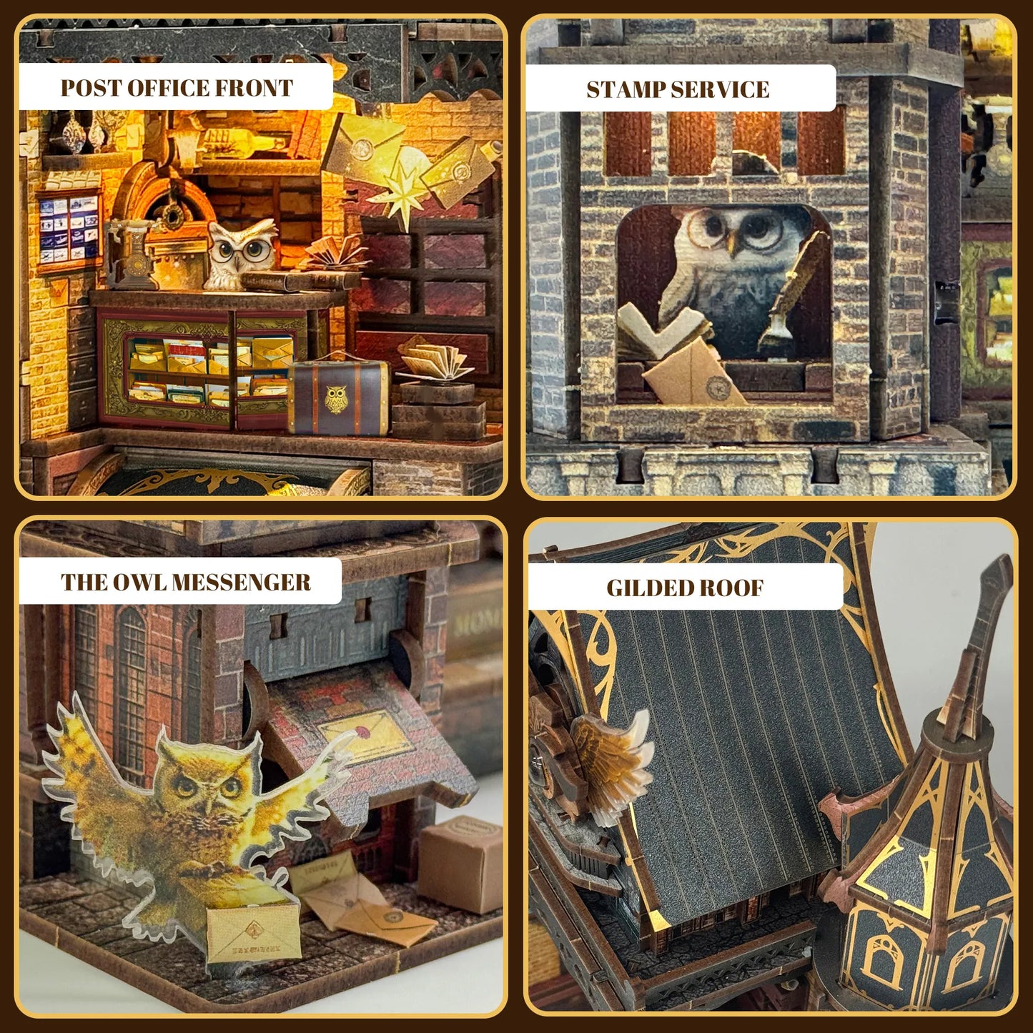Owl Post Office DIY Miniature House Kit