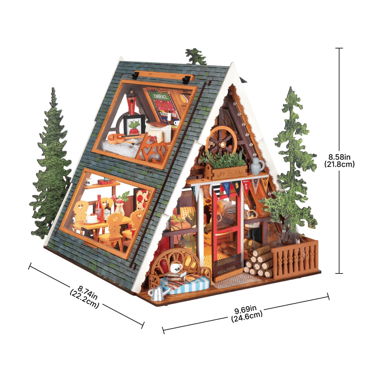 A-Frame Cabin DIY Miniature Kit
