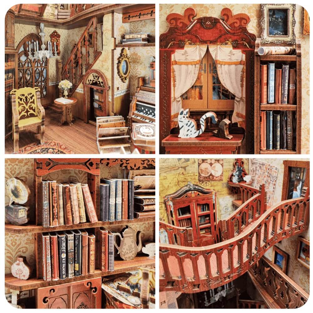 Vintage Library DIY Book Nook Kit